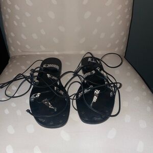 M. Gemi Black Strappy Sandals